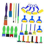 NUOBESTY 27pcs Wooden Art Supplies Seal Child NUOBESTY