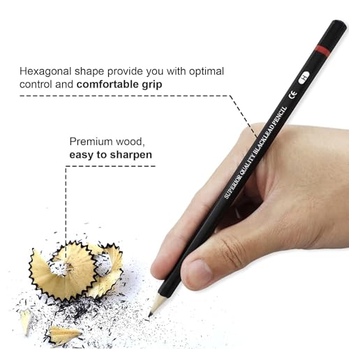 HOTCOLOR Drawing Pencils Set, 36pcs Art Supplies Set Sketching Pencil Set with Graphite Pencils,Dual Ended Color Pencils,Charcoal Pencils Set for HOTCOLOR