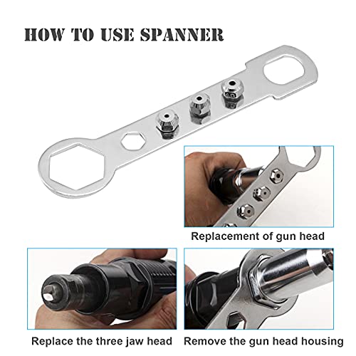 Vkinman Pop Rivet Gun Tool Rivet Drill Attachment Power Drill Tool Kit Cordless Rivet Gun Vkinman