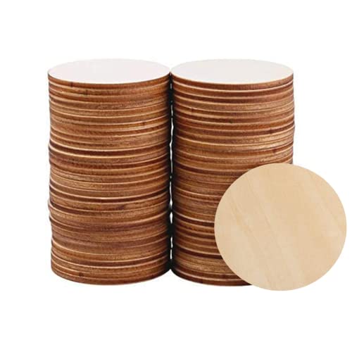 30 Pieces 4 Inch Wood Circles for Crafts Unfinished Wood Rounds Wooden Cutouts for Crafts, Wooden Circles for Kids Painting, Wood Burning Blank Wood - WoodArtSupply