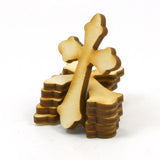 Mylittlewoodshop - Pkg of 12 - Cross Ornate - 2 inches by 1-1/2 inches and 1/2 inch Thick Unfinished Wood(LC-CROS10-12) Unique Wood Shapes