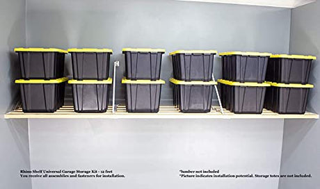 Rhino Shelf Universal Garage Storage Kit - 12 feet Rhino Shelf