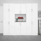 Prepac Elite Functional 6-Piece Garage Cabinets and Storage System Set I, Simplistic Garage Closet Shop Cabinets 16" D x 96" W x 89" H, White, Prepac