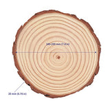 SOUJAP 10 Pcs 7-8 Inch Natural Wood Slices, Unfinished Wood Slices with Tree Barks, Wooden Circles for Crafts, DIY Arts, Rustic Wedding Decorations, SOUJAP