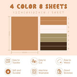 Tintnut Skin Tone Puff Vinyl Heat Transfer - 8 Sheets 12 x 10 inches 3D Puffy Heat Transfer Vinyl Foaming Nude Brown HTV Iron on Vinyl for T-Shirts Tintnut