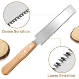 Gisafai 2 Pcs 6 Inch Small Woodworking Hand Saw Flexible Double Edge TPI 17/14 Pull Woodworking Saw for Craft Mini Flush Cut Saw Wood Handle Garden Gisafai