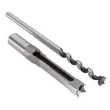 7 pcs Square Hole Mortise Chisel Drill Bit Tools 3/4" 5/8" 9/16" 1/2" 3/8" 5/16" 1/4", HSS Woodworking Hole Saw Mortising Chisel Drill Bit Set YaeKoo