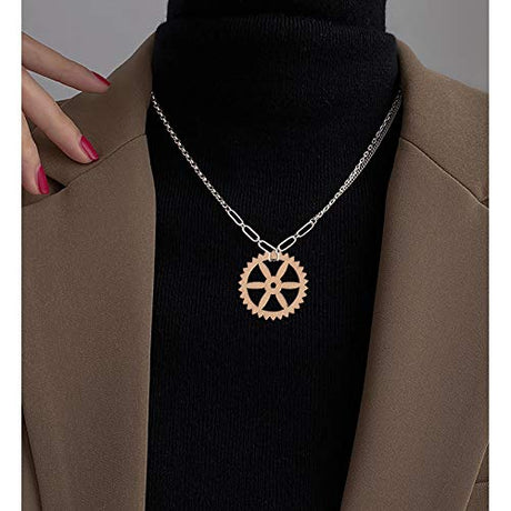 LiQunSweet 100-Pieces 12~38mm Undyed Mini Unfinished Hollow Wood Pendants Gear Slices Charms Cool Industrial & Steampunk Design Laser Cut Cutout LiQunSweet