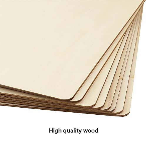 FSWCCK Pack of 8 PCS 12 x 12 Inch Craft Wood, Plywood Board Basswood Sheets, Perfect for DIY Projects, Drawing, Painting, Laser, Wood Burning, Wood FSWCCK