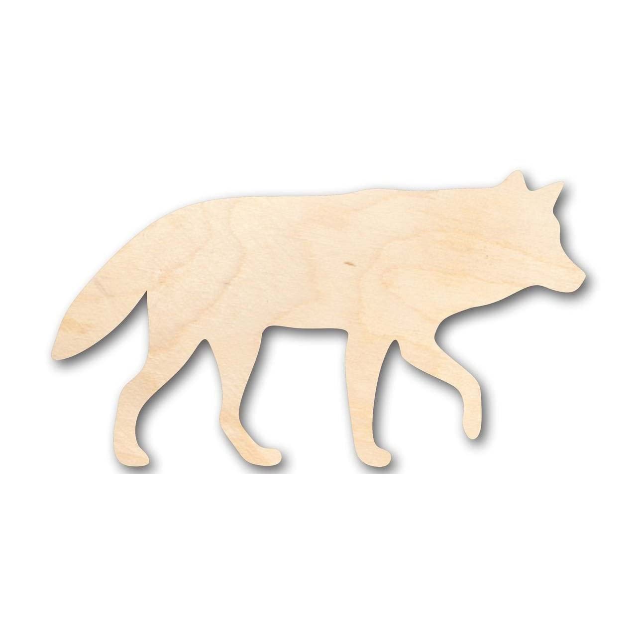 Unfinished Wood Wolf Shape - Animal - Wildlife - Craft - up to 24" DIY 7" / 1/4" 24 Hour Crafts