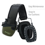 Howard Leight by Honeywell Impact Sport Sound Amplification Electronic Shooting Earmuff, Green HOWARD LEIGHT