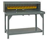 Durham Heavy Duty Steel/Iron Workbench with Back/End Stops and Riser, DWB-3072-BE-RSR-95, 4000 lbs Capacity, 30" Length x 72" Width x 34" Height, Durham