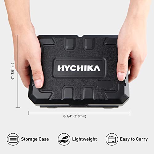 HYCHIKA Hole Saw Set with Case, 19 Pieces Hole Saw Bit with 3/4-5inch Saw Blades, 2 Mandrels,2 Drill Bits,1 Installation Plate,1 Hex Key, Hole Saw - WoodArtSupply