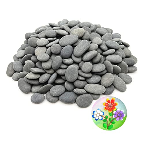 300PCS Tiny Painting Rocks, Meilala DIY Pebble Flat & Smooth Rocks for Arts, Crafts, Decoration, Fish Tank,Garden,Hand Picked Stones for