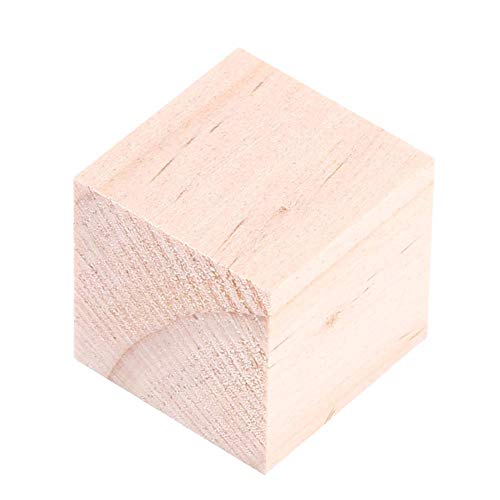 10pcs Wood Cubes, 25mm/0.98inch Wood Square Blocks Cubes Woodwork Craft Accessary for Puzzle Making, Crafts, and DIY Projects.