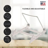 KINGDOM SOLUTIONS KS- 12 Pack Sturdy & Versatile Adjustable Plate Stand 4" x 4.75" - Made in USA Acrylic Easels to Display Plates, Frames, Photos, KINGDOM SOLUTIONS