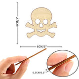 Skull and Crossbones Wood Craft,Unfinished Wooden Cutout Art,DIY Wood Sign, Inspirational Farmhouse Wall Plaque,Rustic Home Decor for Home Laundry Arupkeer