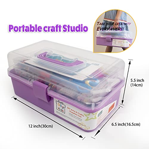 Olly Kids Arts and Crafts Supplies Set- 1000+ Pieces Giftable Craft Box for Kids: DIY Craft Supplies for Toddlers, School Project, and Homeschool Olly Kids