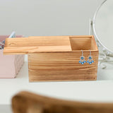 SEWACC 2pcs Unfinished Wooden Box with Slide Lid Blank Wood Box Case Jewelry Box Container for Arts Crafts Hobbies Sewing Keepsakes SEWACC