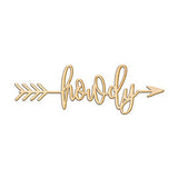 Howdy Right Arrow Wood Sign Home Decor Wall Art Hanging Rustic Unfinished 36" x 12" Woodums