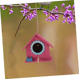 Kisangel Wooden Bird House Bird Nest Craft Bird House Unfinished Birdhouses Mini Bird Wood Bird Cage House Wooden Bird Nest Hanging Bird House Wood Kisangel