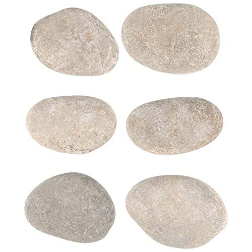 SINJEUN 16 PCS 3-4 Inch Large River Rocks for Painting, Bulk 10 lbs Craft Stones for Rock Painting, Natural River Rocks, Decoration, Smooth Painting