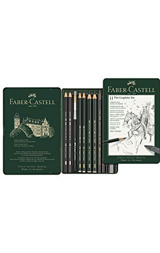 Faber-Castell 11 Piece Pitt Graphite Tin Set - WoodArtSupply