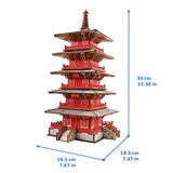 3D Wooden Puzzle,Hanshan Temple Buildings Model,World Famous Architecture Blocks Toy,Age 14+ Assembly Home Decors Adult Craft Kits, DIY Brain Teaser SigridZ