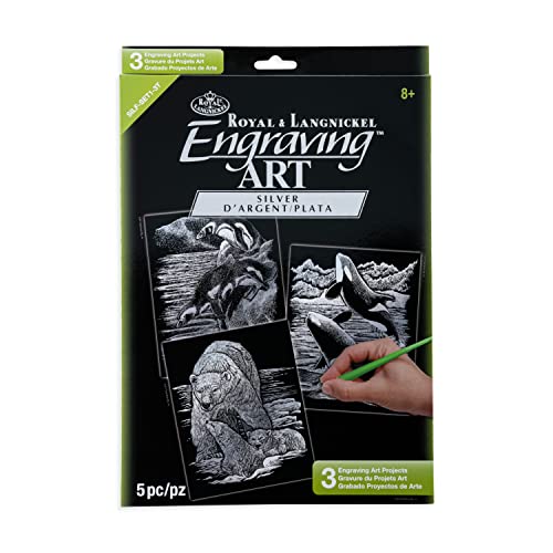 Royal and Langnickel Engraving Art 3 Design Value Pack, Silver Royal & Langnickel