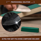 BeaverCraft Stropping Leather Strop for Knife Sharpening Strop LS2P1 - Knife Stropping Kit 3 x 8 IN - Knives Sharpener with Honing Strop Polishing BeaverCraft