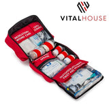 Vital House 326 Piece First Aid Kit - Professional Waterproof Trauma Medical Kit for Emergency, Ideal for Home, Office, Car, Travel, Outdoor, Vital House