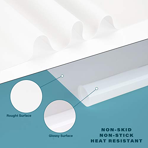 Gartful Extra Large Transparent Silicone Mat, Countertop Protector, 25.2 x 17.7 inches Silicone Sheet for Crafts Resin Jewelry Casting Mat Pad Gartful