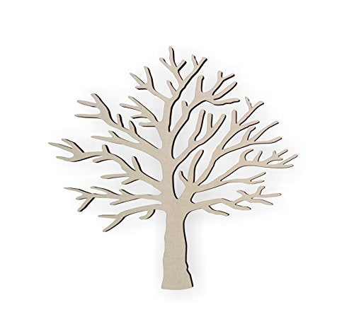 Jess and Jessica Wooden Tree Shape Cutout, Home Decor, Unfinished - WoodArtSupply