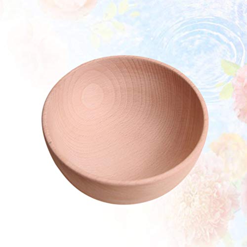 SUPVOX 2PCS Unfinished Wood Bowl Beech Bowl Wooden Bowl Soup Bowl Jewelry Holder Ready to Paint Craft Supplies - WoodArtSupply