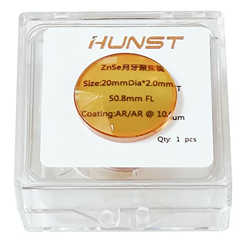 DGHUNST 12mm Laser Lens FL 50.8mm/ 2" Co2 ZnSe Focus Lens for Laser Engraving Cutting Machine, Laser Engraver/Cutter (FL50.8mm (2inches), Diameter DGHUNST