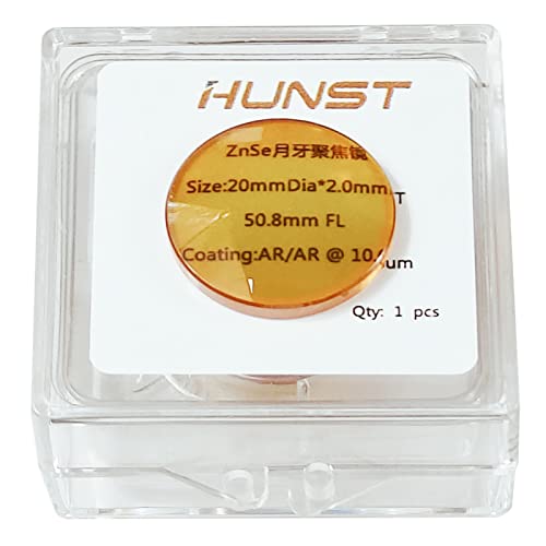 DGHUNST 12mm Laser Lens FL 50.8mm/ 2" Co2 ZnSe Focus Lens for Laser Engraving Cutting Machine, Laser Engraver/Cutter (FL50.8mm (2inches), Diameter - WoodArtSupply