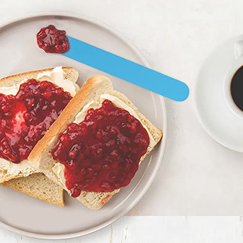 LAM Silicone Stir Sticks Kit, 2 PCS Silicone Resin Popsicle Sticks & 2 PCS Silicone Spatula Scraper for Mixing Resin, Wax, Paint, Epoxy, DIY Crafts, LAM