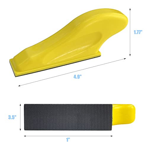 Sutekus Micro Hand Detail Sander Kit 2pcs Mini Detail Sander Blocks with 40 Sheets Hook and Loop Sandpaper-Assorted Grit of 60 80 120 180 220 320 400 Sutekus