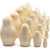 AEVVV Blank Nesting Dolls Lot of 5 Sets by 4 pcs - Blank Russian Nesting Dolls - Unpainted Dolls - Russian Nesting Dolls to Paint - Wooden Unfinished AEVVV