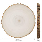 Prsildan 4 Pack Large Wood Circle Slices, 8 to 10 Inches DIY Unfinished Wood Table Centerpieces, Natural Rustic Round Crafts for Indoor Christmas Prsildan