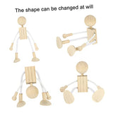 COHEALI 5pcs Cartoon Toy White Embryo Unfinished Wood Pegs Peg People Wooden Unfinished Wood Toy Wooden Peg People Wood Crafts Unfinished Peg Doll COHEALI