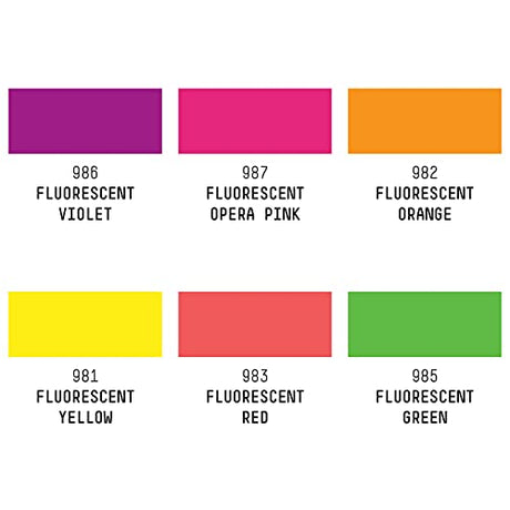 Liquitex Professional Acrylic Gouache Paint, 6 x 59ml (2-oz), Fluorescents Set Liquitex