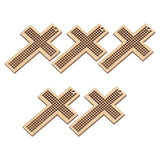 Ciieeo 10 Pcs Cross Stitch Wood Pieces Embroidery Hoop Stand Needlecraft Cross- Disc Wooden Board Wooden Heart Tags Stocking Stuffers Wooden Love Ciieeo