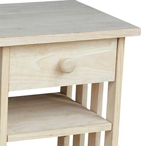 International Concepts Mission Telephone Stand, Unfinished IC International Concepts