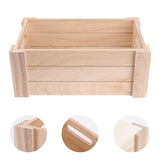 Zerodeko Wooden Storage Bin Wooden Storage Bin Wooden Tabletop Nesting Crates Decorative Mail Holder Box Farmhouse Wood Box for Document Stationery Zerodeko