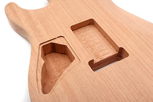 Electric guitar Body whole Piece of Mahogany Wood Unfinished HH Style for diy - WoodArtSupply