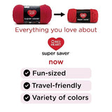 Red Heart Super Saver Soft Acrylic Yarn Beginners Stitchers Kit, with 12 Pack of 50g/1.7 oz. 4 Medium Worsted Yarn and Accessories for Knitting & Red Heart