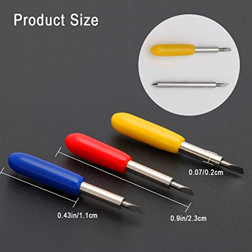 40 PCS Replacement Blades for Cricut Explore Air 2, Luxiv 3rd Party Accessory Replacement Cutting Blades, 20P 45° Blade for Cricut, 10P Luxiv