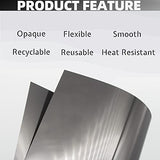 Opaque Black Plastic Sheets, 7.5mil (.0075") 12” X 12” Craft Plastic Film, PET Stencil Material, Glossy and Flexible Plastic Sheet for Crafts, neglex