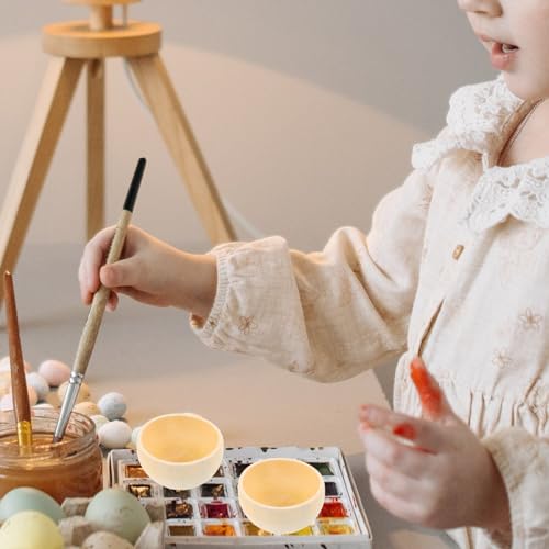 NUOBESTY Wood Unpainted Crafts Bowls Unpainted Wood Figures s s s s Miniature Wood Bowl Wooden Sorting Bowls NUOBESTY